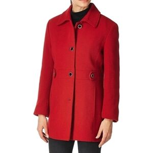 CALVIN Klein Red Wool Blend Coat